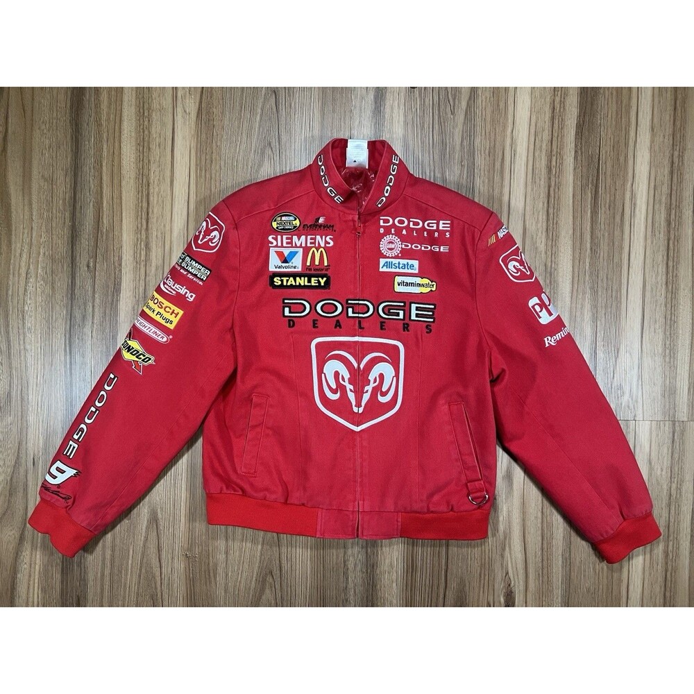 VINTAGE Kasey Kahne #9 Dodge Ram NASCAR Jacket By Chase Red, Chase Authentic
